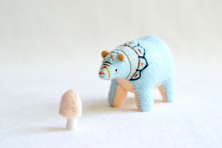 baby blue spirit bear 2 - soft sculpture animal
