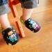 Robot Bison Booties Size 12 to 18 Months Toddler Size 4 Ready to Ship Slippers Geekery Gift