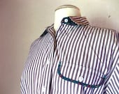 80s Talbots Striped Purple Paisley Vintage Oxford Shirt Womens Size Small