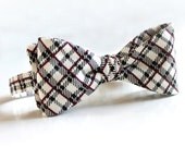 Toddler Bow tie red and black plaid