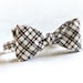 Toddler Bow tie red and black plaid