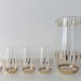 Vintage Glass Jug and Four Tumblers - Lemonade Set - Pitcher and Glasses Set - Water Set - Drinks Set