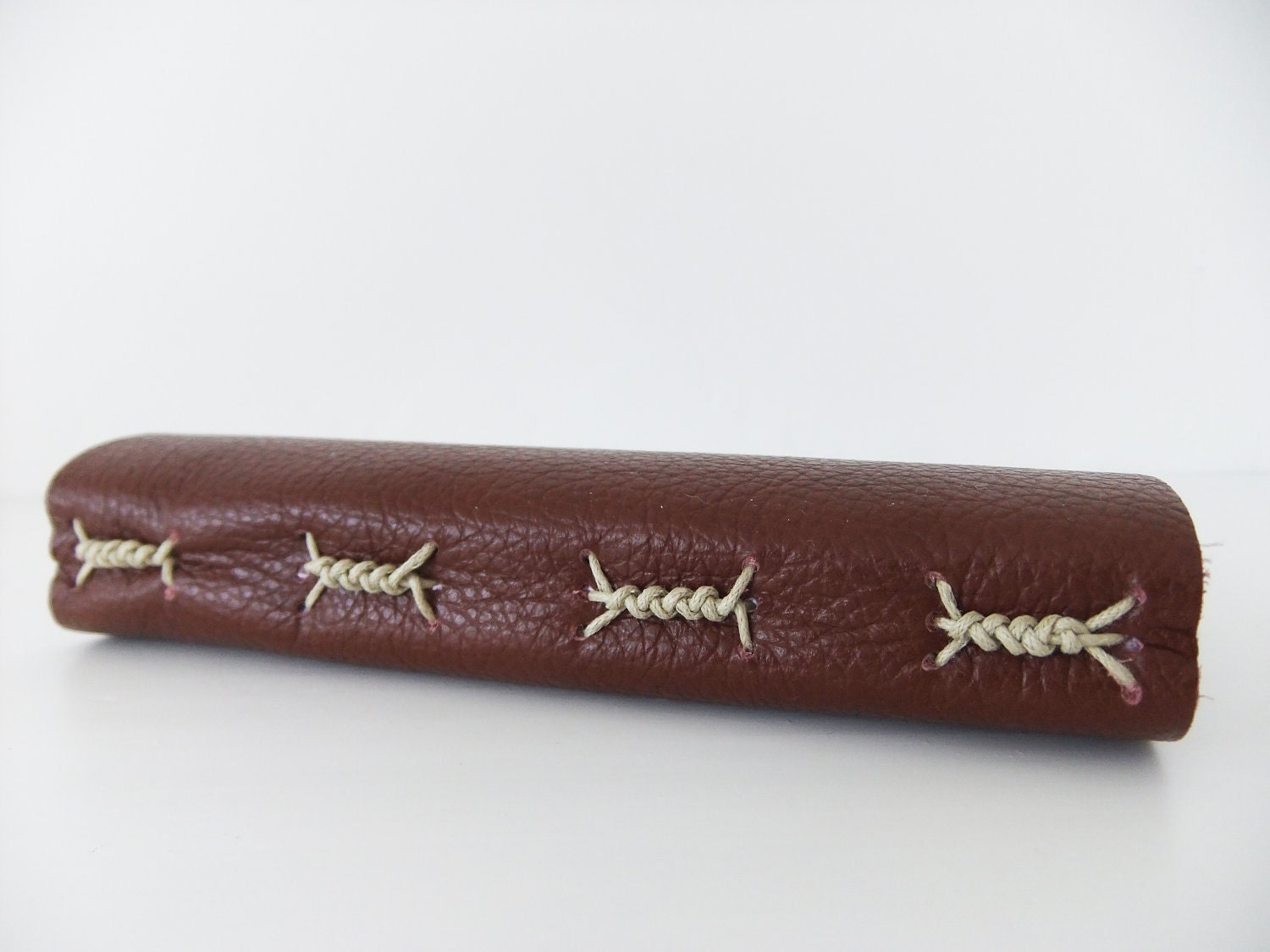 Leather journal - burnt sienna reclaimed leather journal - leather notebook - gift for guy