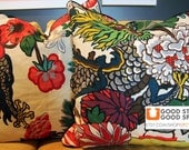 26" x 26" Designer Pillow Cover - Schumacher Chiang Mai Dragon in Alabaster