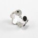 Sterling Silver Ring - Bubbles - Black and White