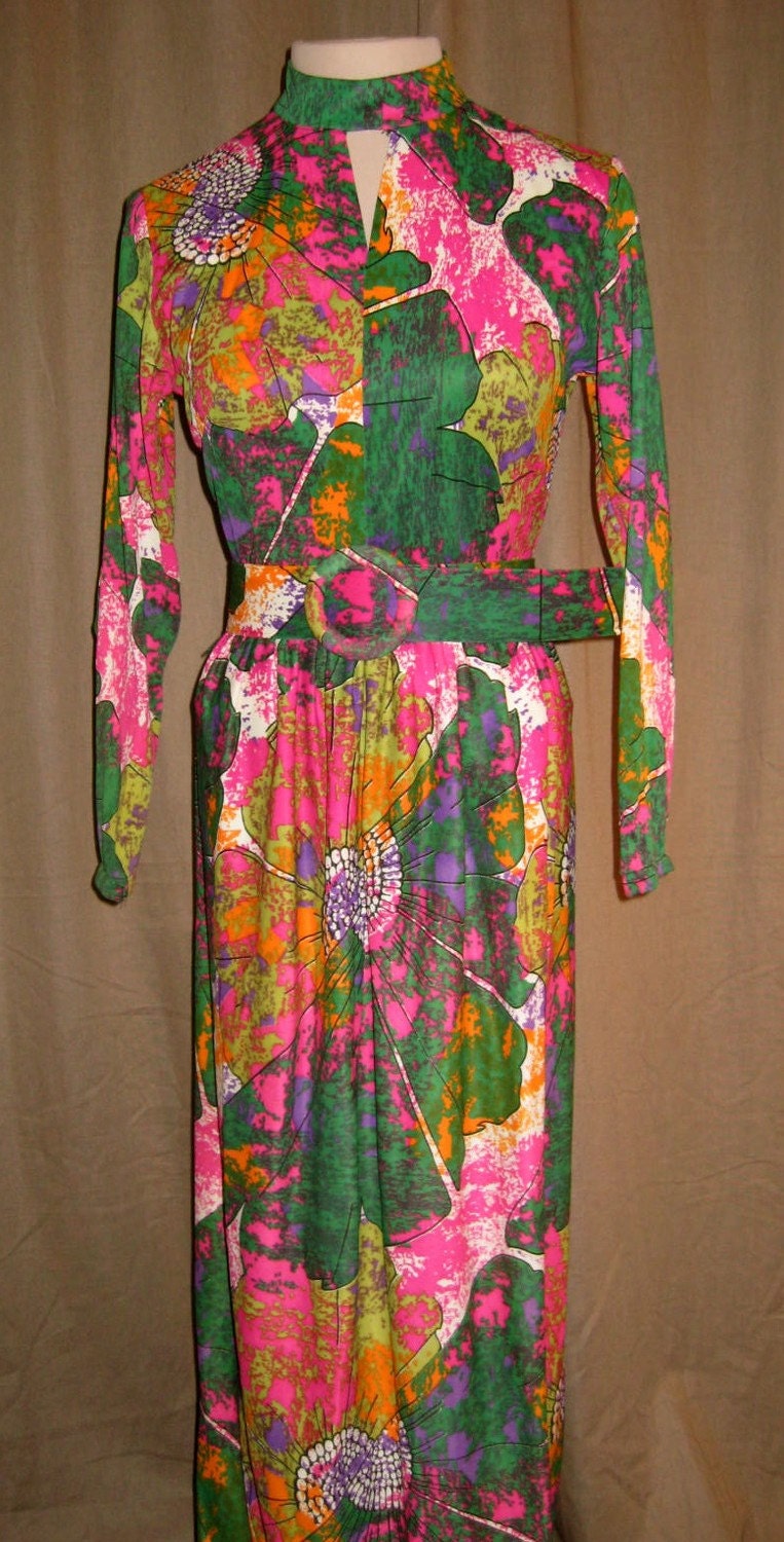 Boho 70's colorful dress