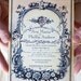 Vintage Wedding Invitation Sample - Parisian Perfume Label - Ava Collection -choice of colour - featured on WedLuxe.com