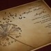 Meaghan Collection - Dandelion Wish Vintage Wedding Invitation Suite - by anista designs