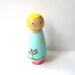Wooden Peg Doll Spring Girl