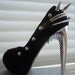 High Heel Platform Spiked Women Shoes Black size 8...A SpikesByG Design...S A L E