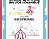 PRINTABLE (WELCOME SIGN) - "Old Time" Carnival Collection- Vintage Design Il_170x135