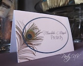 PRINTABLE (Blank Table Tents) - Peacock Theme