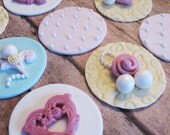 EDIBLE (Fondant Cupcake or Cookie Toppers) - Vintage, Shabby Chic Il_170x135