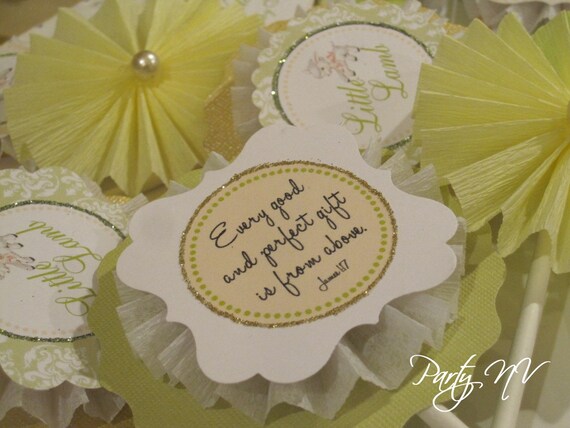 PRINTABLE (2" Party Circles) - "Little Lamb" Collection- Vintage Design Il_570xn