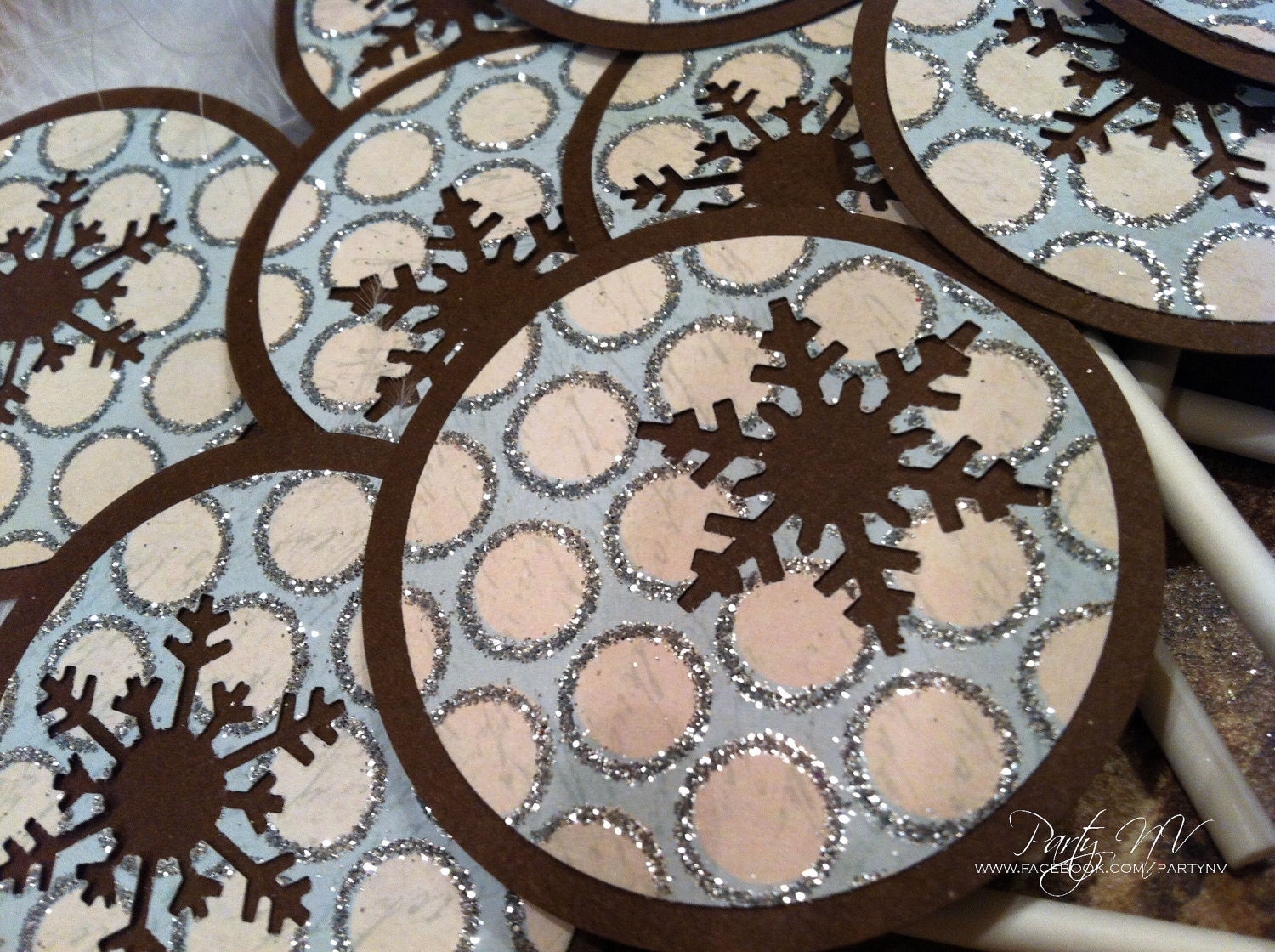Snowflake Cupcake Topper Il_570xn
