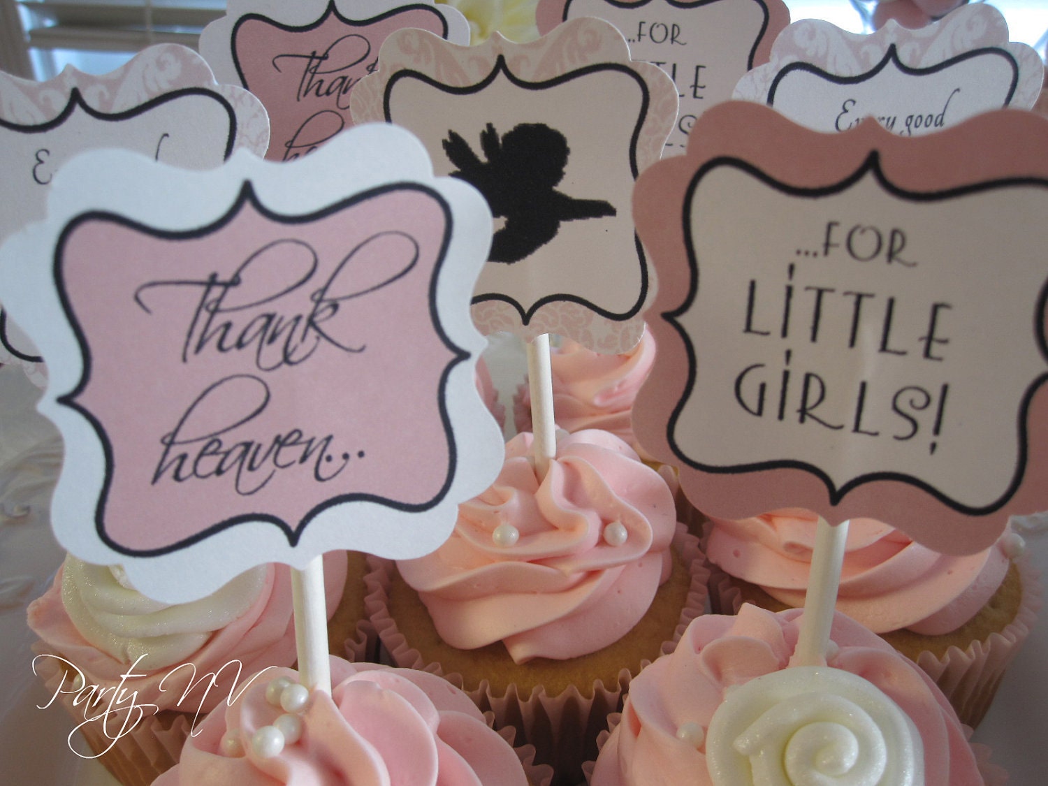 PRINTABLE (2" Party Circles) - Thank Heaven for Little Girls Collection Il_570xn