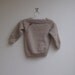vintage wool sweater / jumper, brown mouse knit, size 2T - 3T