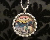 The Tomb Of Dracula Bottle Cap Necklace or Keychain (Dracula 105)