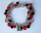 The Charms Of A Vampire Red & Black Chunky Charm Bracelet