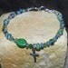 Green Rosary Bracelet - Sterling Silver - Swarovski Crystals