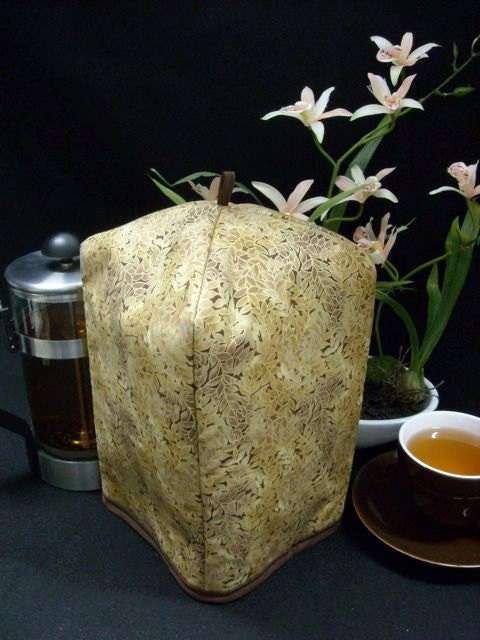 French Press Cozy - Leaves - Cedar - Fits 8 Cup Coffee / Tea Press