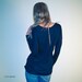 Womens knit sweater black slouchy zipper NEW