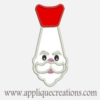Santa Tie...Embroidery Applique Design...Three sizes for multiple hoops...Item1426.