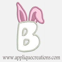 Bunny Ears Alphabet A-Z...Embroidery Applique Design...Two sizes for multiple hoops...Item1491.