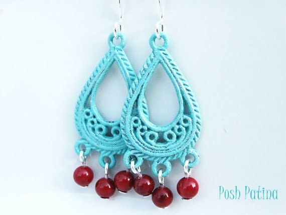 Caribe - Petite Handpainted Filigree Chandeliers / Black Friday - Cyber Monday SALE