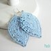 Summer Hyacinth Dangle Earrings, Hand Painted, Cornflower Blue Earrings, Summer Melon, Pink, Filigree Earrings, Gift for Her