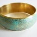 Floral Patina Bracelet, Bangle, Verdigris, Melon, Hand Painted, Brass, Flower Bracelet, Distressed, Gift for Her
