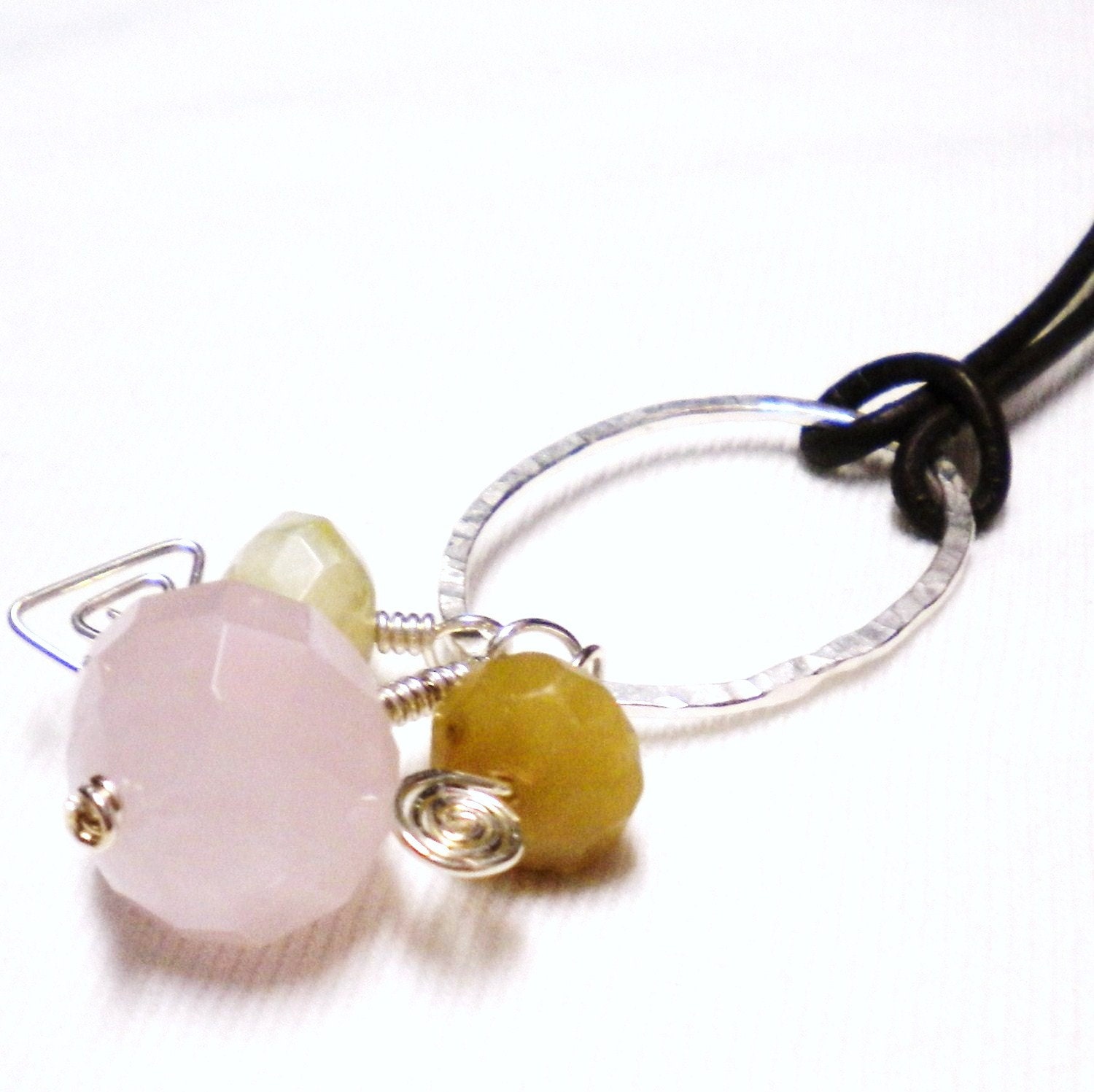50 OFF SALE Talisman Necklace Sterling Silver Gemstone Leather Mother's Day Gift