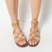 Gladiator Sandals Flip Flops in Tan Leather - size 36 / 6 1.2