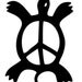 Peace Turtle F24 Vinyl Decal 4 x 4.4 inches