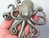 Steampunk Octopus  Necklace, Keychain, pendant or car mirror dangle