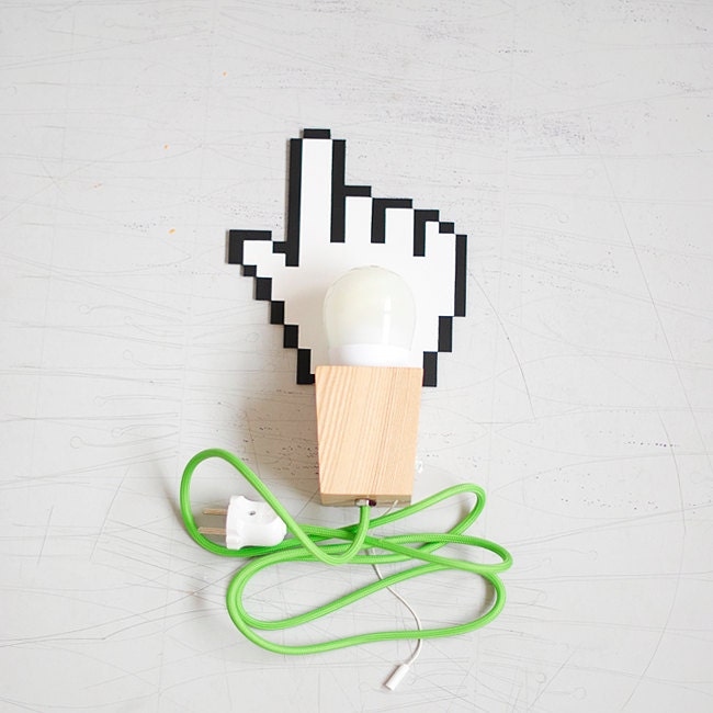 wall lamp/ cursor / bright green