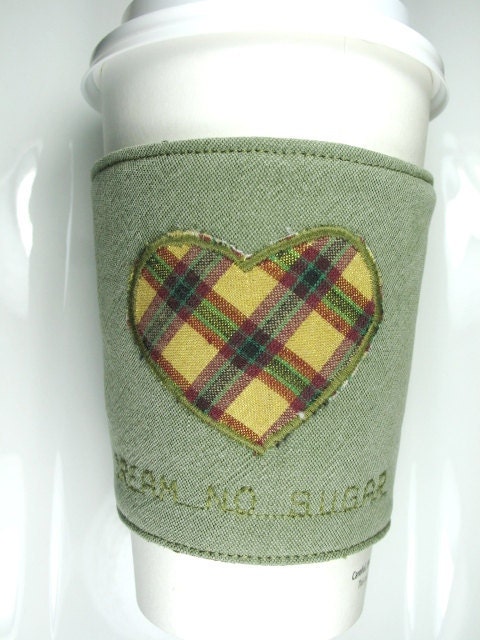 Heart Coffee Cup Cozy Cuff Sleeve