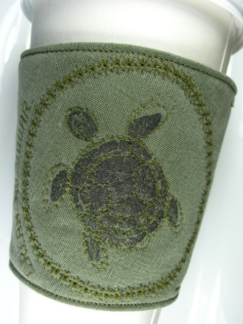 Sea Turtle Coffee Cup Cozy