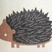 Canvas tote bag, hedgehog. Sturdy 100% 10oz. cotton canvas.