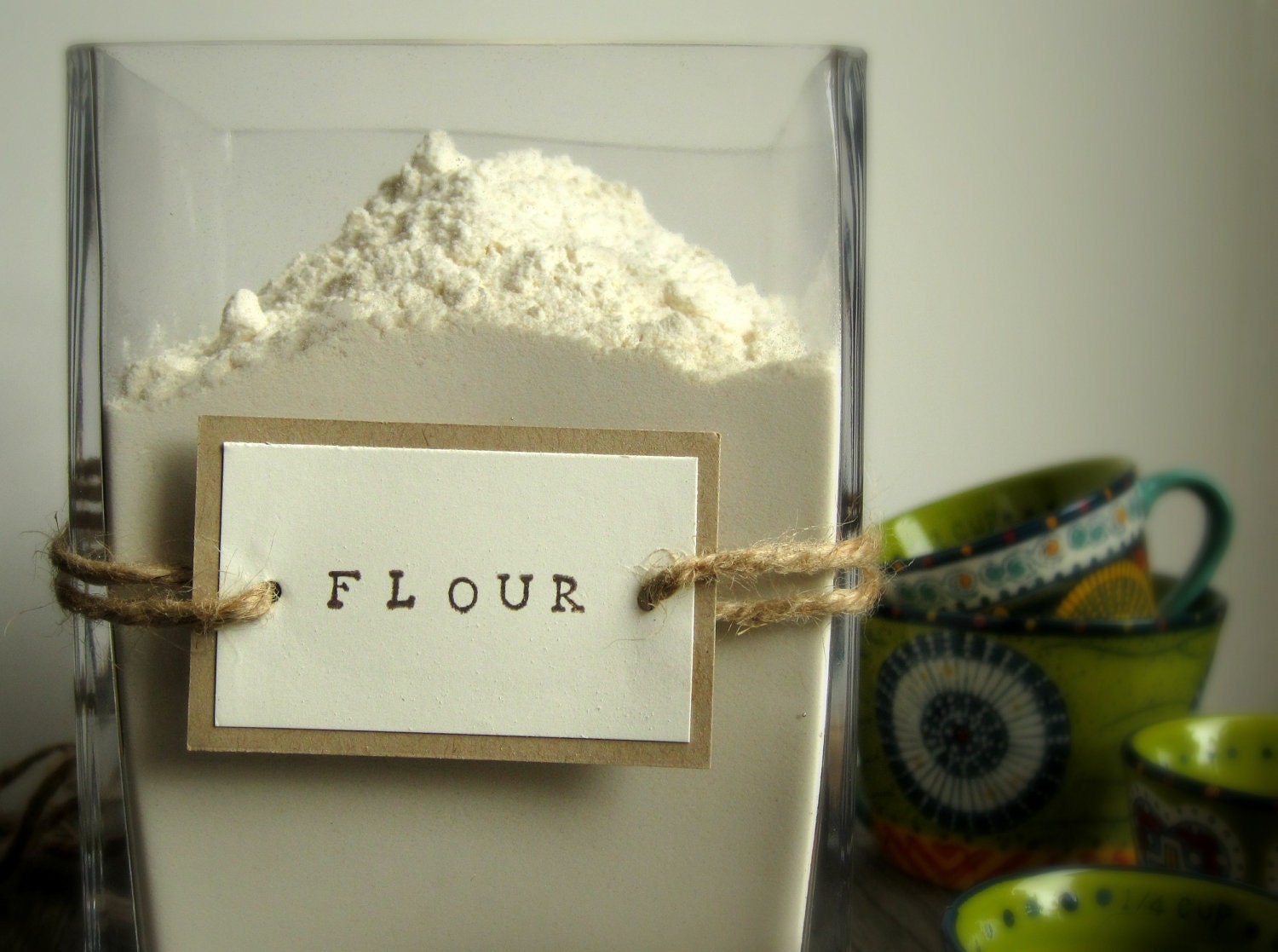 Kitchen Jar Labels Custom - Rustic Twine and Kraft Paper