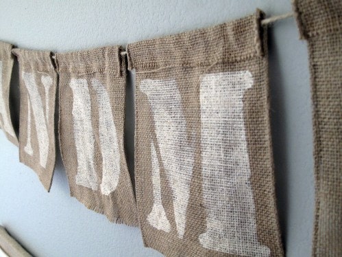 7 Letters - Burlap Garland - Wall & Party Decor