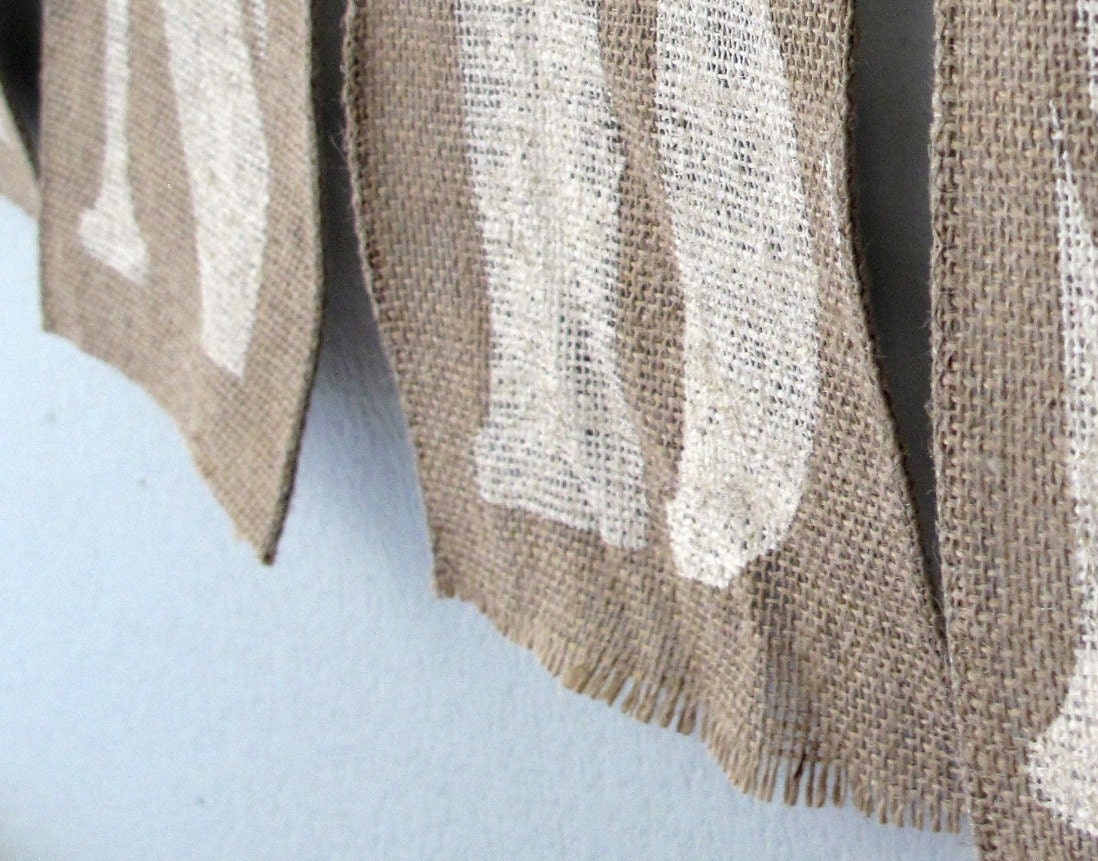 7 Letters - Burlap Garland - Wall & Party Decor
