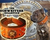 The Schweitzer, 4 inch, 2 layer leather dog collar