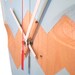 Blue White Chevron Daisy Longboard Skateboard Deck Clock--Ready to Ship--