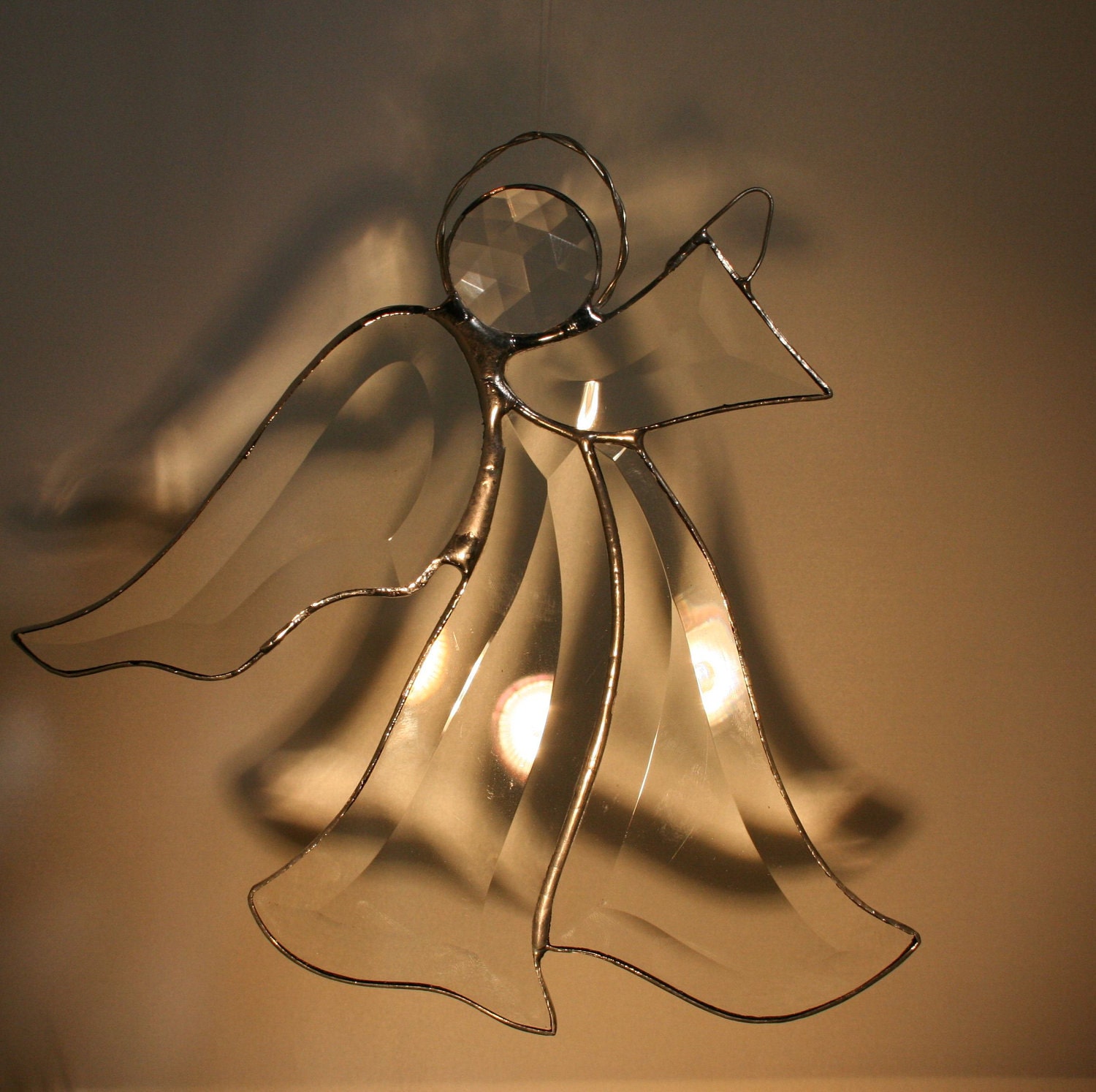 Beveled Stained Glass Angel, SRA Artist Z19