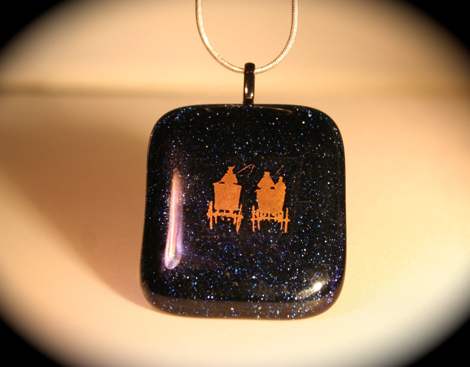 Amish Inspired Jewelry Horse and Buggy Pendant SRA Z19