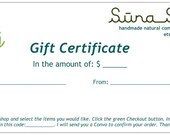 Gift Certificate for organic baby quilt by SunaStudio on Etsy (90.00)