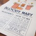 Print Cocktail Recipe Bloody Mary Vintage Art Deco Style Typographic Kitchen Wall Art Gift
