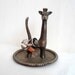 Silver Plated Giraffe Ring Holder