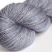 Bfl silk Sock yarn Heavy Metal hand dyed 55/45 superwash blue faced leicester / silk fingering weight /sock weight yarn